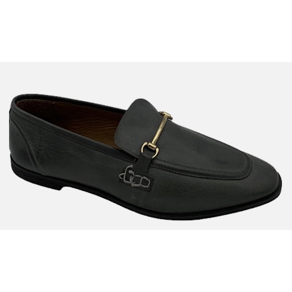 Miz Mooz Leather Loafers Paulina Black Size 37 US 6.5 Equestrian